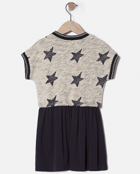 IKKS Pow Party star dress blanc cassé