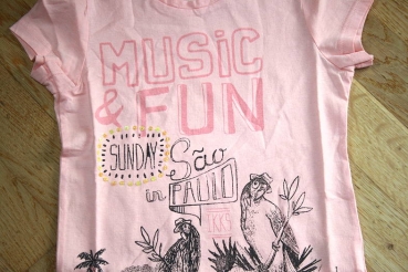 Preview: IKKS Sunday Sao Paulo "Music & Fun" T-Shirt corail