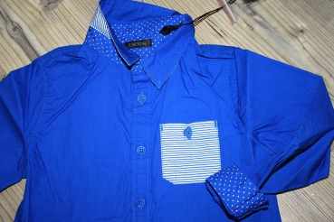 IKKS garcon American School button shirt bleu dur