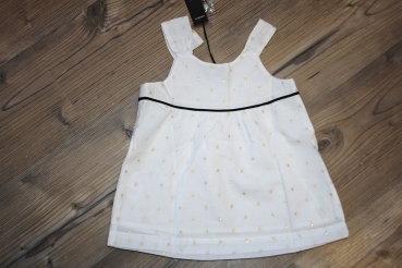 Preview: IKKS city chic ärmelloses Blusen-Top blanc cassé pois lurex