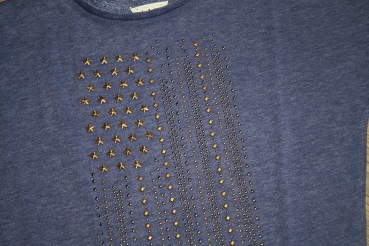 Preview: WAy by IKKS Neo Blue Kurzarm Sweaty encre