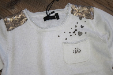 Preview: IKKS city chic Leinen Feinstrick-Pullover blanc casse