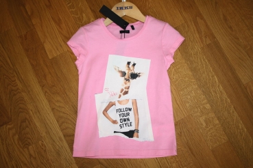 IKKS city couleur T-Shirt "Giraffe" rose moyen