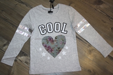 IKKS Pastel Flower college longsleeve gris chiné