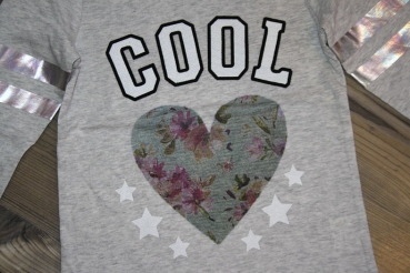 IKKS Pastel Flower college longsleeve gris chiné