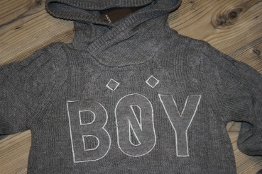 IKKS garcon Army Folk knitted pullover gris chiné clair