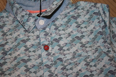IKKS garcon exclusive Sea Safari button shirt bleu ciel