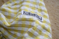 Mijn Haarband Edith yellow/white plaid