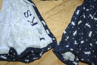 IKKS cargo pattern fabricmix scarf ecru