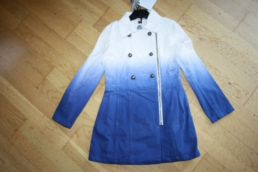 IKKS 100% jacket dip dye trenchcoat color gradient indigo