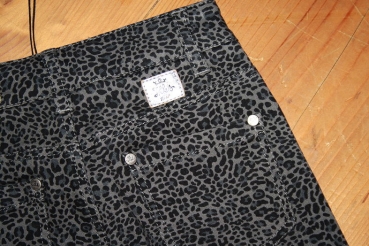 IKKS city couleur schmale Leopard Hose kaki