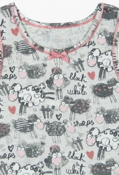boboli underwear girls Doppelpack Trägerhemdchen "sheeps" grey