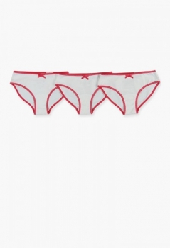boboli underwear girls Dreierpack Unterhöschen/Slips "Happy Cats" white