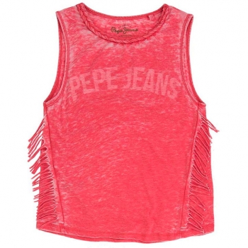 Pepe Jeans fransiges Top Rena dusty pink