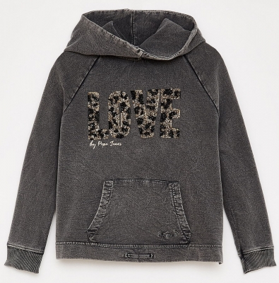 Pepe Jeans hooded sweatshirt Siena JR granite