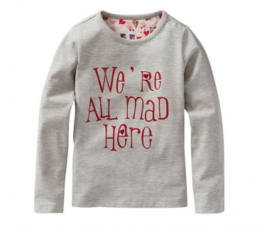Oilily Langarmshirt Tip "we are all mad here" grey