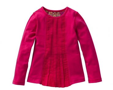 Oilily Langarmshirt mit Plisee-Passe Tamiko plain pink ---nur noch Größe 92---