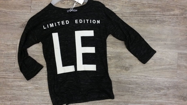 Geisha knitted longsleeve "Limited Edition" black melange