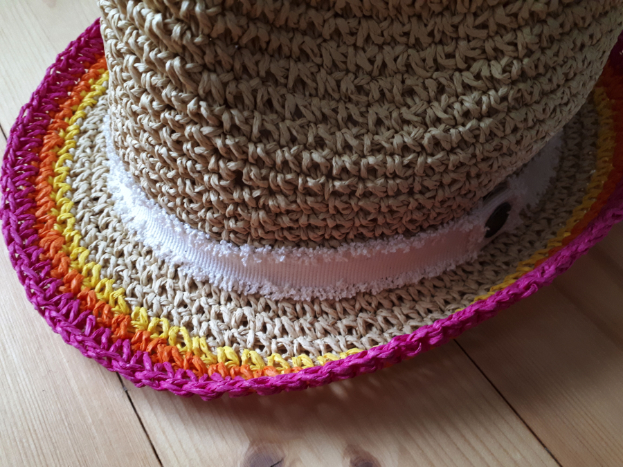 LeBig sun-/straw hat Neve pearled ivory
