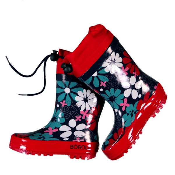 boboli baby girl rainboots "Red Mountain" flowery print