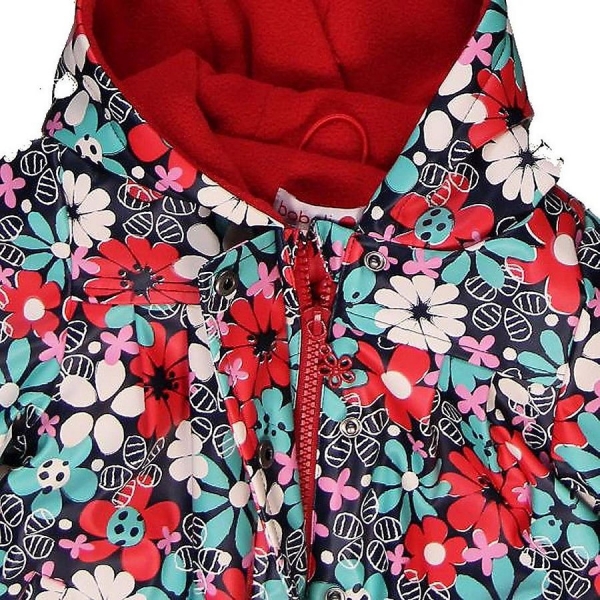 boboli baby girl hooded raincoat "Red Mountain" flowery print
