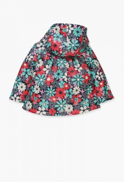 boboli baby girl hooded raincoat "Red Mountain" flowery print