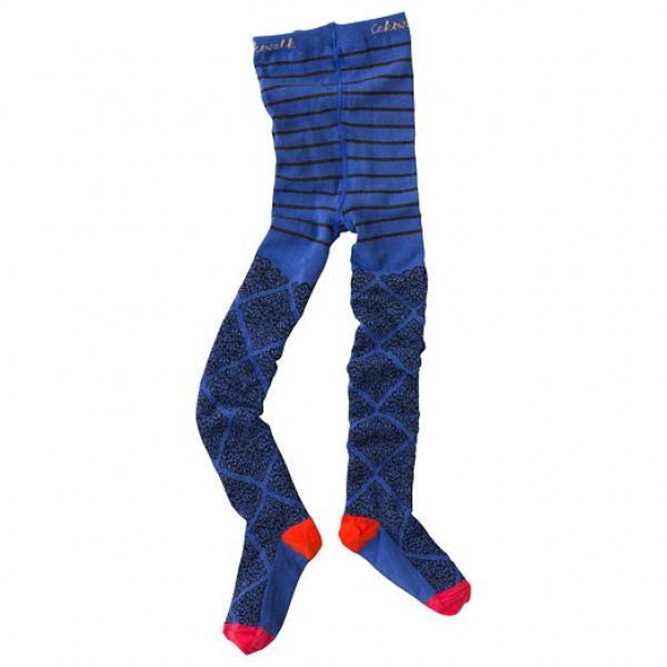 Cakewalk Girls rhomb tights Abby woker blue