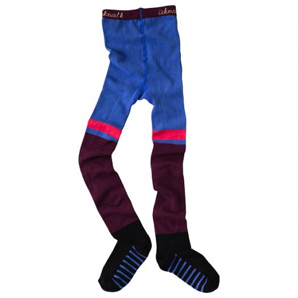 Cakewalk Girls colorblock tights Abby plum