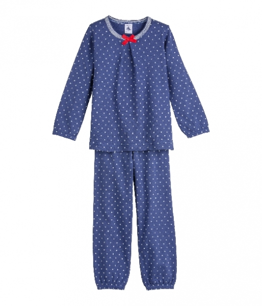 Petit Bateau girls pyjama miami/lait dots ---size 5y left only---