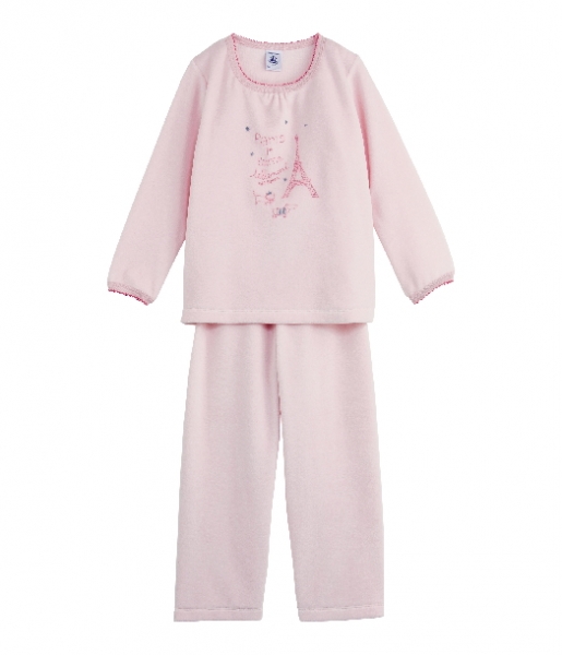 Petit Bateau girls velvet pyjama joli