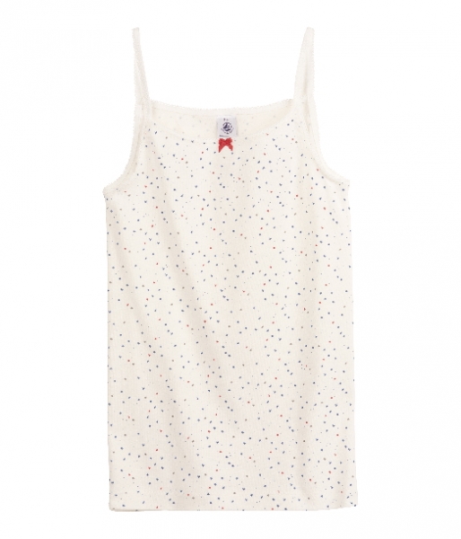 Petit Bateau girls straps singlet lait/Pompier