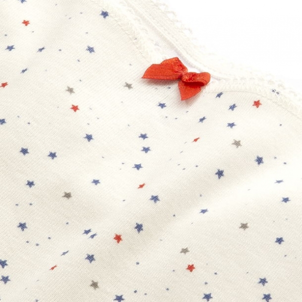 Petit Bateau girls straps singlet lait/Pompier