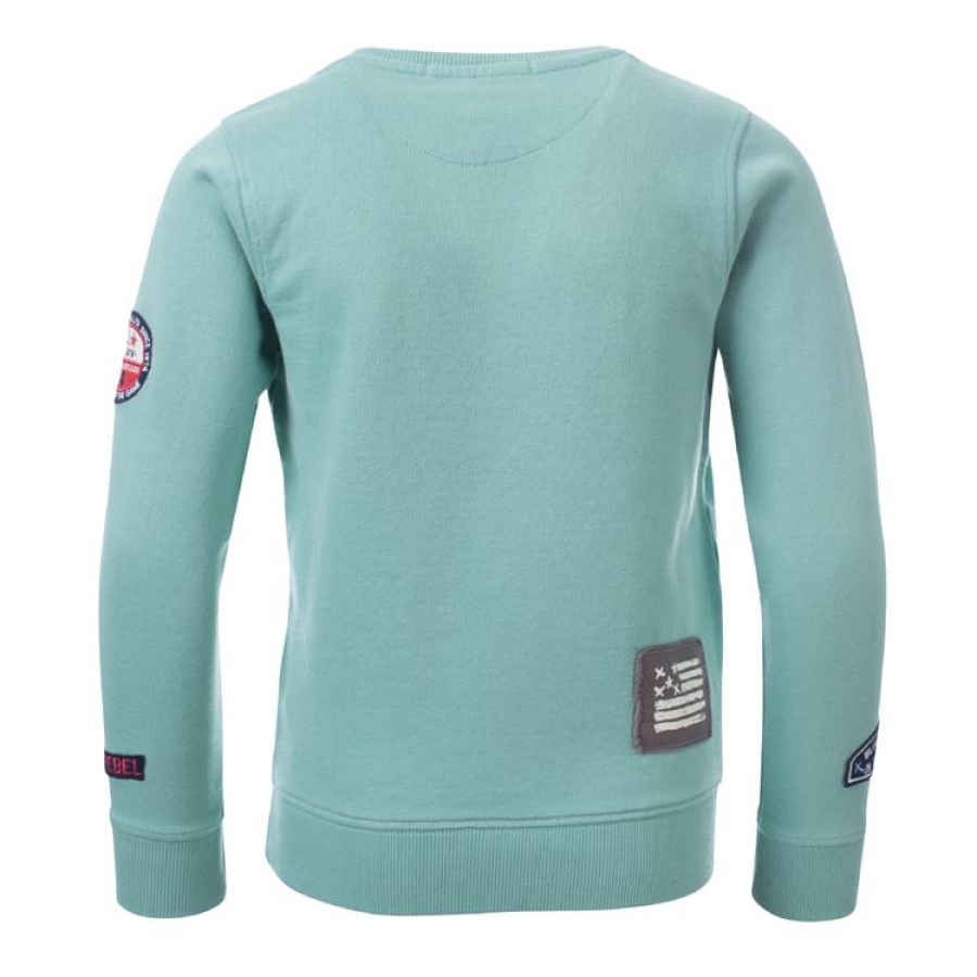 Blue Rebel spot on crew neck sweater patches mint