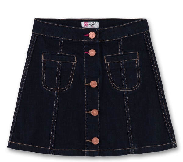GEORGE GINA & LUCY girls denim skirt lunar blue
