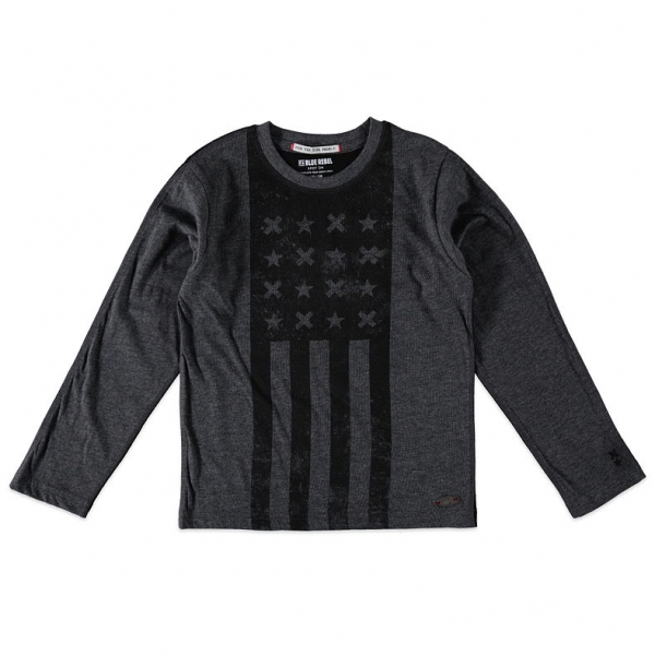 Blue Rebel spot on Langarmshirt "Son of a Rebel" grey