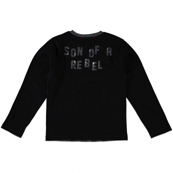 Blue Rebel spot on Langarmshirt "Son of a Rebel" grey