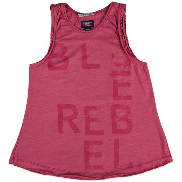 Blue Rebel spot on fancy singlet bright pink