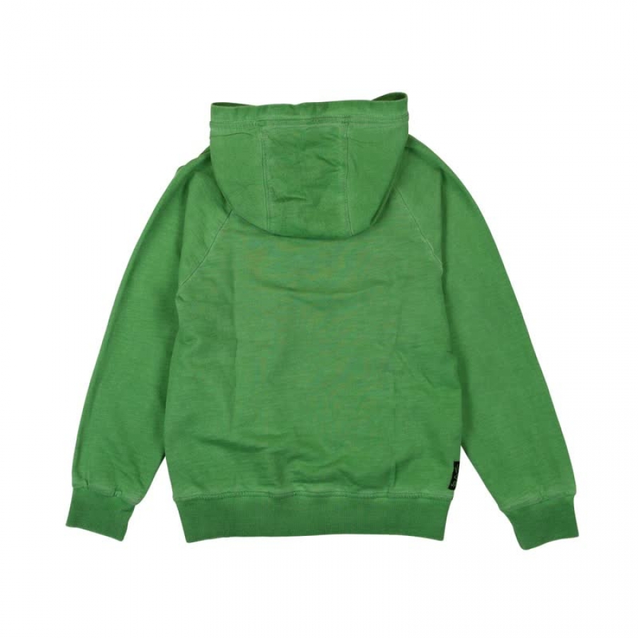 boboli kids boy "Bazaar" hooded sweatshirt cilantro