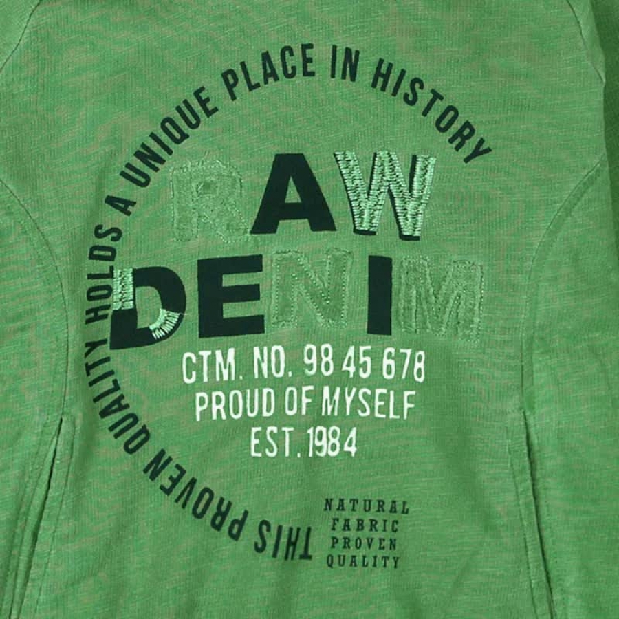 boboli kids boy "Bazaar" hooded sweatshirt cilantro