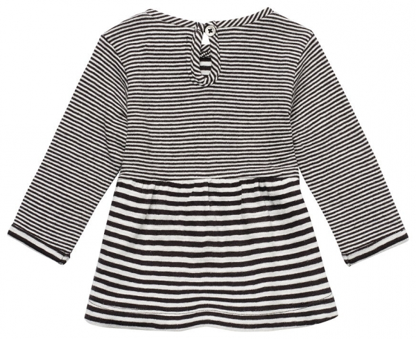 noppies baby girl Ringel-Jerseykleid Avoca charcoal