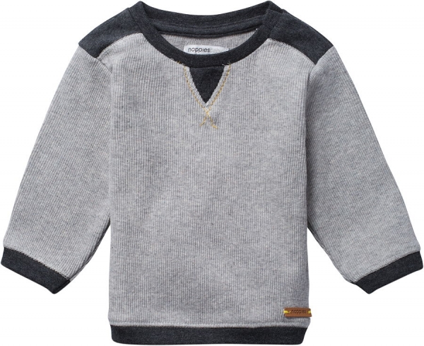 noppies baby boy Langarmshirt Columbia light grey melange