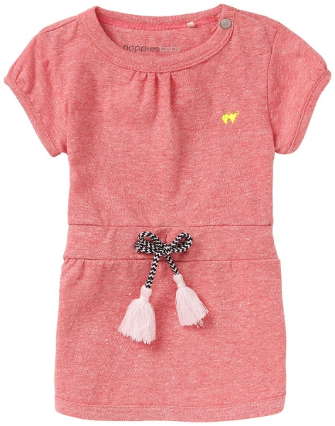 noppies baby girl short sleeved dress Florence bright pink