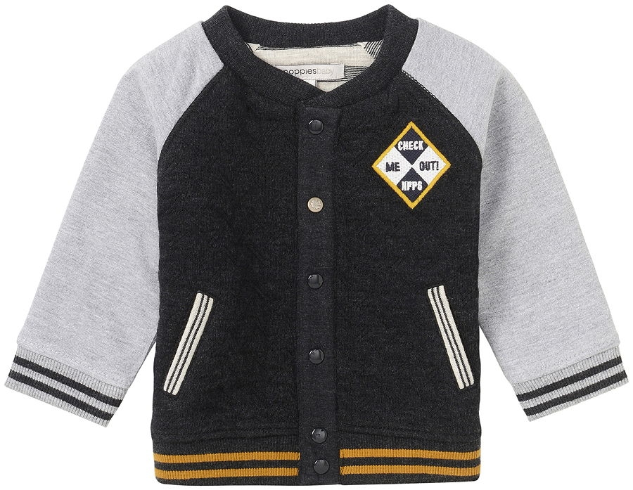 noppies baby boy Wende-Sweatjacke Itens charcoal melange