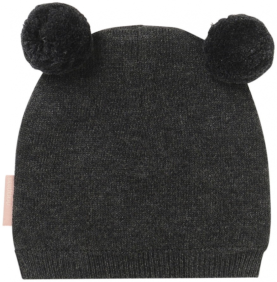 noppies baby girl knitted hat Iselin charcoal melange