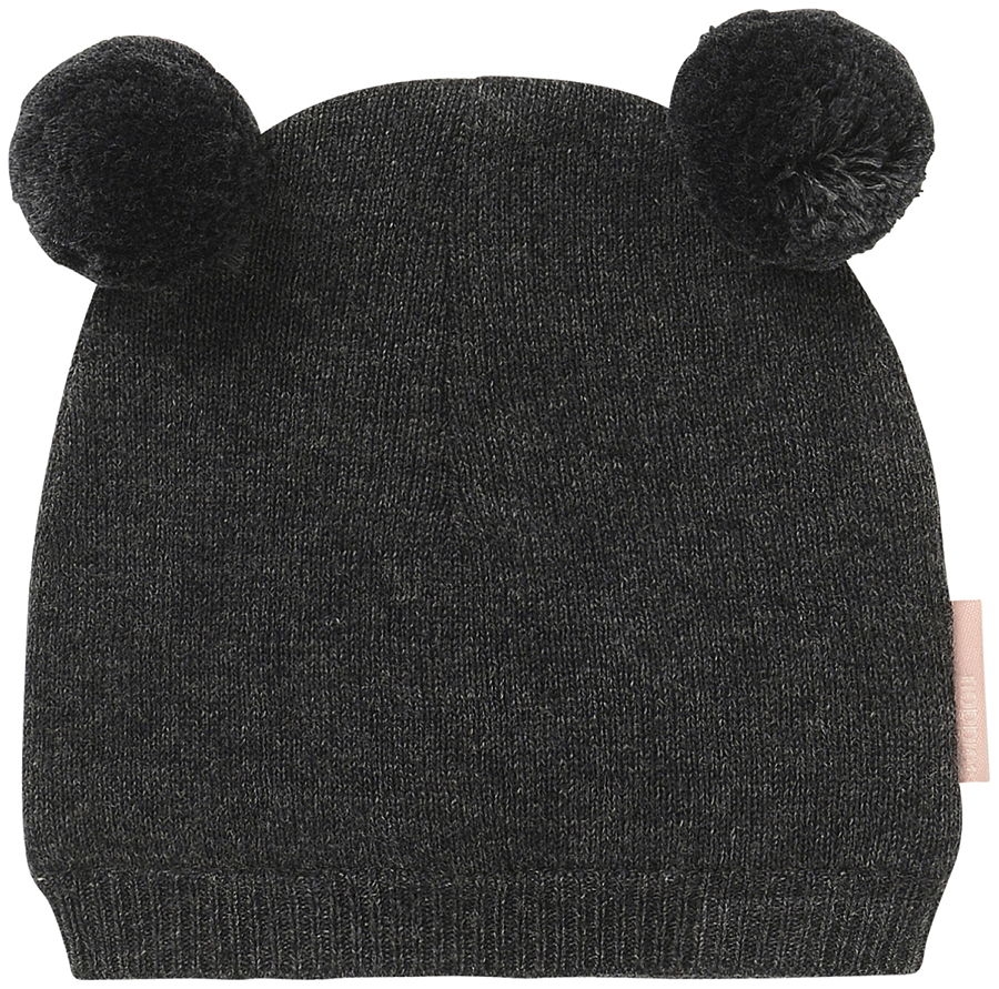 noppies baby girl knitted hat Iselin charcoal melange