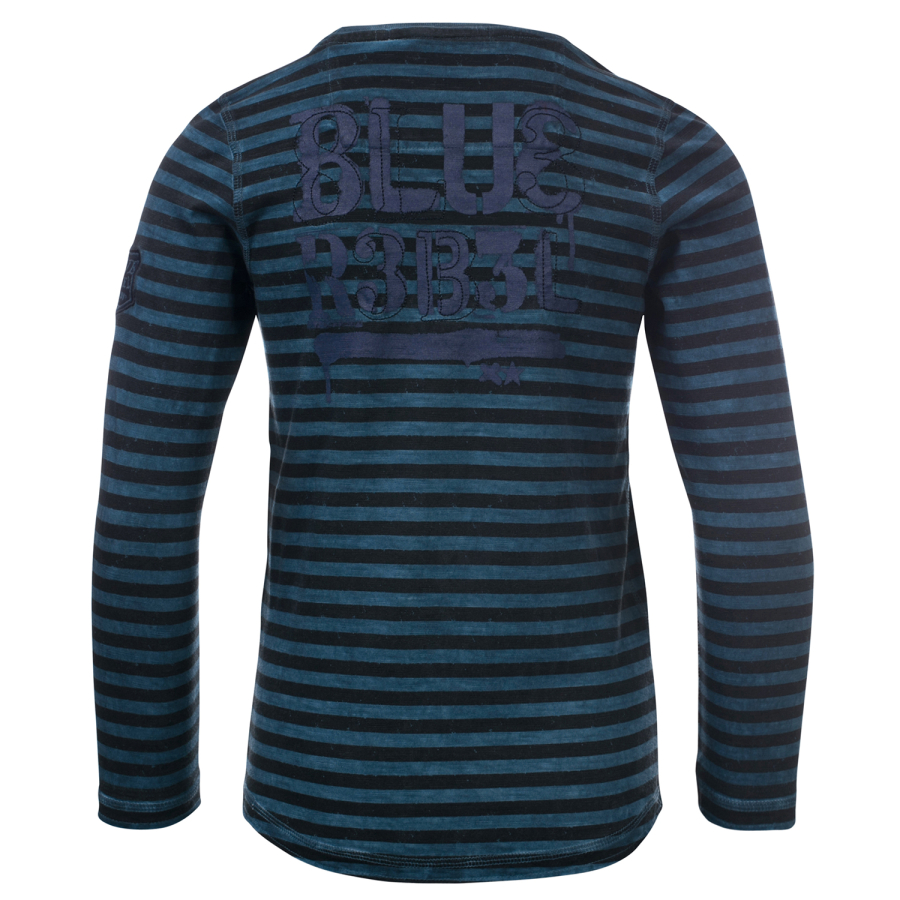Blue Rebel spot on boys longsleeve iron blue