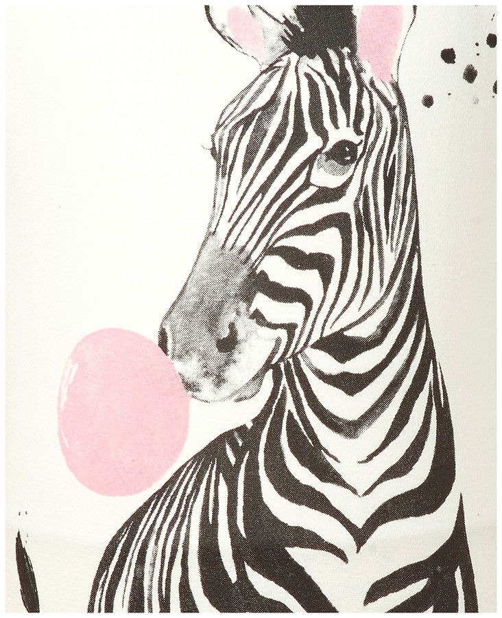 NOP girls zebra t-shirt Larchmont off white