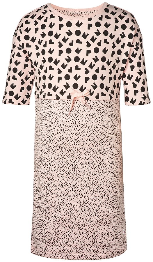NOP girls 3/4 sleeves jerseydress Lincroft aop pink