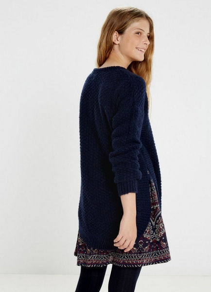 Pepe Jeans Teen oversized knitted pullover Gretel navy