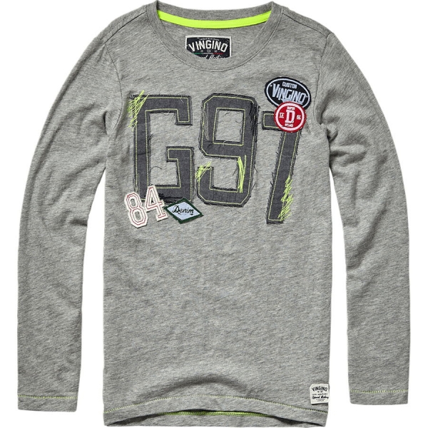 Vingino longsleeve Jedy "Denim Crew" grey melee